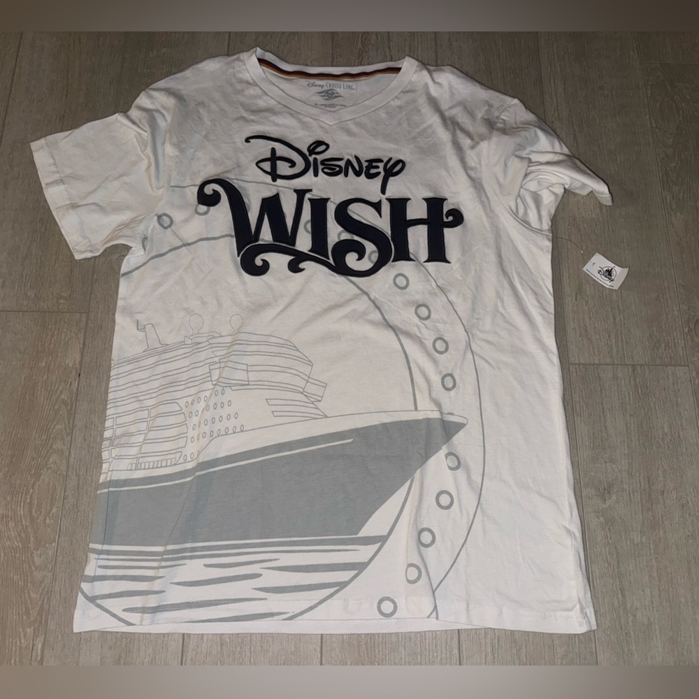 Disney Wish White and Gray T-Shirt